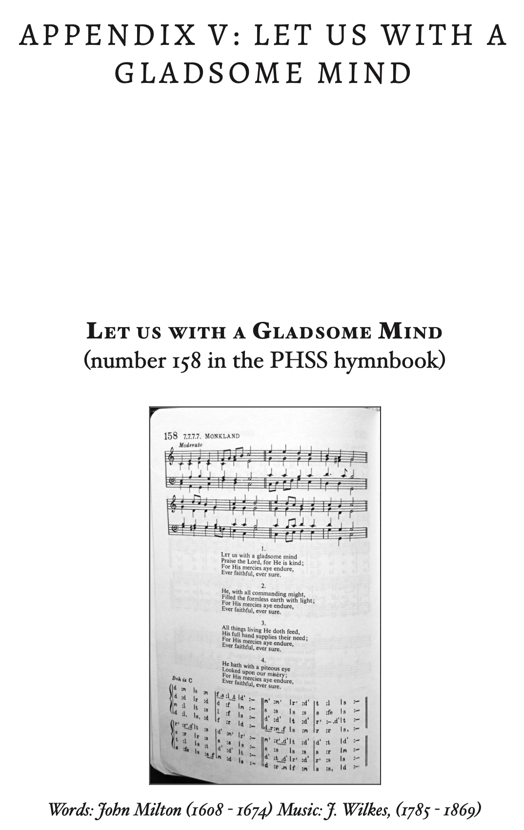 facsimile of PHSS 158 "Let us with a gladsome mind"